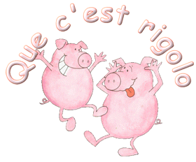 Gif animé rire cochons